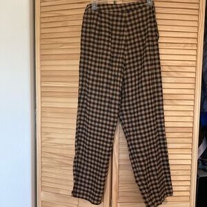 12th Tribe Brown and Black Chinos with Classic Check Pattern